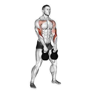 Double Kettlebell Alternating Hang Clean demonstration