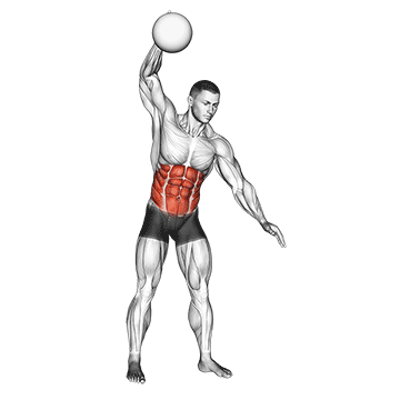 One-Arm Medicine Ball Slam demonstration